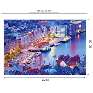 City Port Wooden 1000 Piece Jigsaw Puzzle Toy For Adults and Kids