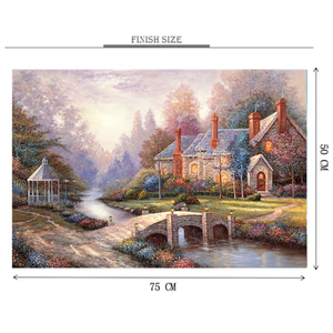 Gardens Beyond Spring Gate Wooden 1000 Piece Jigsaw Puzzle Toy For Adults and Kids