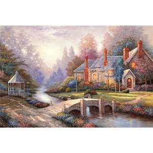 Gardens Beyond Spring Gate Wooden 1000 Piece Jigsaw Puzzle Toy For Adults and Kids