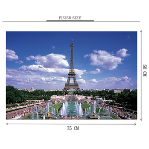 The beauty of the Eiffel Tower Wooden 1000 Piece Jigsaw Puzzle Toy For Adults and Kids