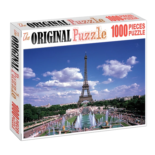 The beauty of the Eiffel Tower Wooden 1000 Piece Jigsaw Puzzle Toy For Adults and Kids