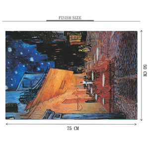Cafe Terrace At Night Wooden 1000 Piece Jigsaw Puzzle Toy For Adults and Kids