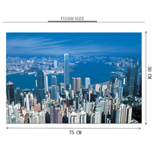 The City Of Hong Kong Wooden 1000 Piece Jigsaw Puzzle Toy For Adults and Kids