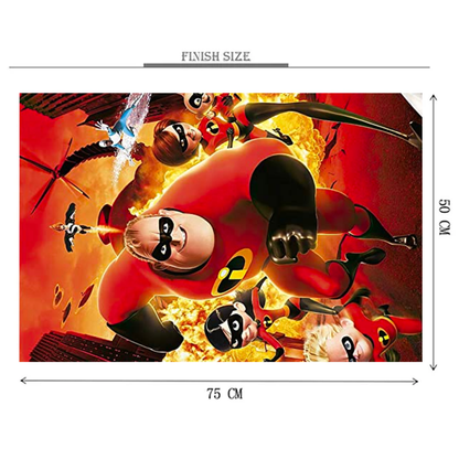 The Incredibles Wooden 1000 Piece Jigsaw Puzzle Toy For Adults and Kids
