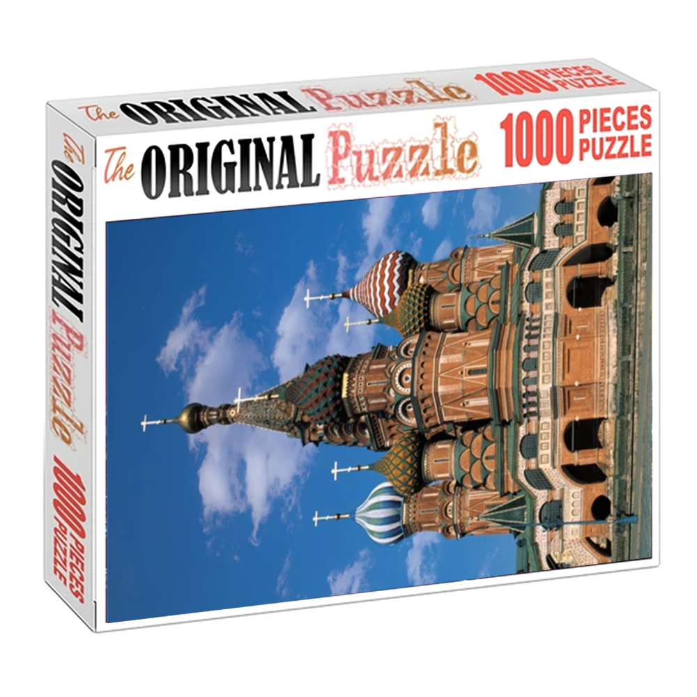 St. Basil's Cathedral Wooden 1000 Piece Jigsaw Puzzle Toy For Adults and Kids