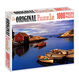 A Quiet Riverbank Wooden 1000 Piece Jigsaw Puzzle Toy For Adults and Kids