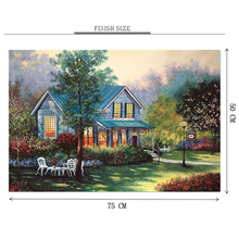 House In The Middle Of Nature Painting Wooden 1000 Piece Jigsaw Puzzle Toy For Adults and Kids