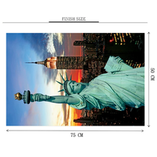 The Majestic Statue Of Liberty Wooden 1000 Piece Jigsaw Puzzle Toy For Adults and Kids