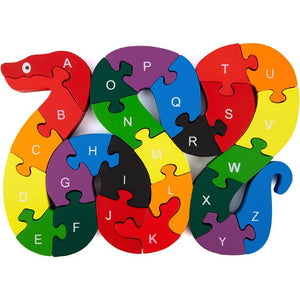 Wooden Snake Alphabet Jigsaw Puzzle