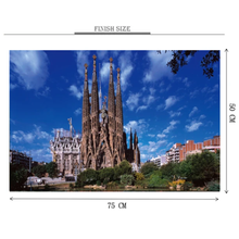 Temple Of The Holy Family in Barcelona Wooden 1000 Piece Jigsaw Puzzle Toy For Adults and Kids