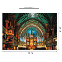 Notre-Dame Basilica of Montreal Wooden 1000 Piece Jigsaw Puzzle Toy For Adults and Kids