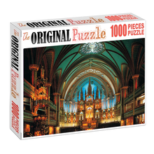 Notre-Dame Basilica of Montreal Wooden 1000 Piece Jigsaw Puzzle Toy For Adults and Kids