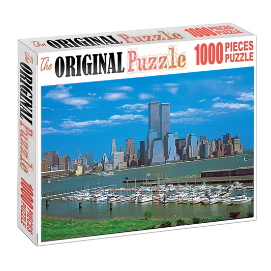 New York Aerial View Wooden 1000 Piece Jigsaw Puzzle Toy For Adults and Kids