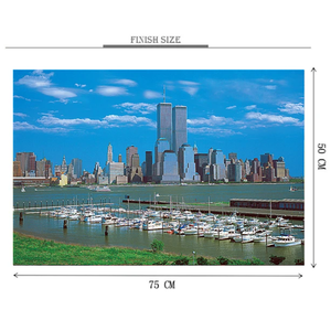 New York Aerial View Wooden 1000 Piece Jigsaw Puzzle Toy For Adults and Kids