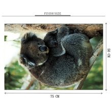 An Adorable Koala Wooden 1000 Piece Jigsaw Puzzle Toy For Adults and Kids