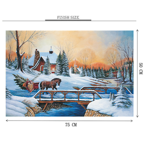 Snow Sleigh 1000 Piece Jigsaw Puzzle Toy For Adults and Kids