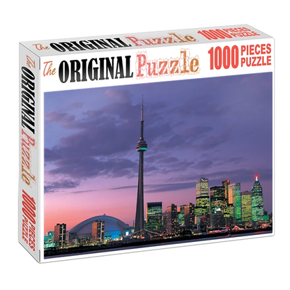 The City Of Toronto Wooden 1000 Piece Jigsaw Puzzle Toy For Adults and Kids