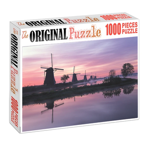 Kinderdijk Windmills Wooden 1000 Piece Jigsaw Puzzle Toy For Adults and Kids
